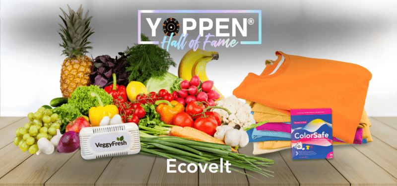Frutas, verduras y textiles con productos Ecovelt YOPPEN's Hall of Fame